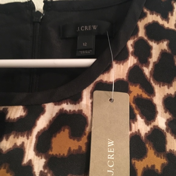 NWT J Crew leopard print shift dress - Picture 3 of 8